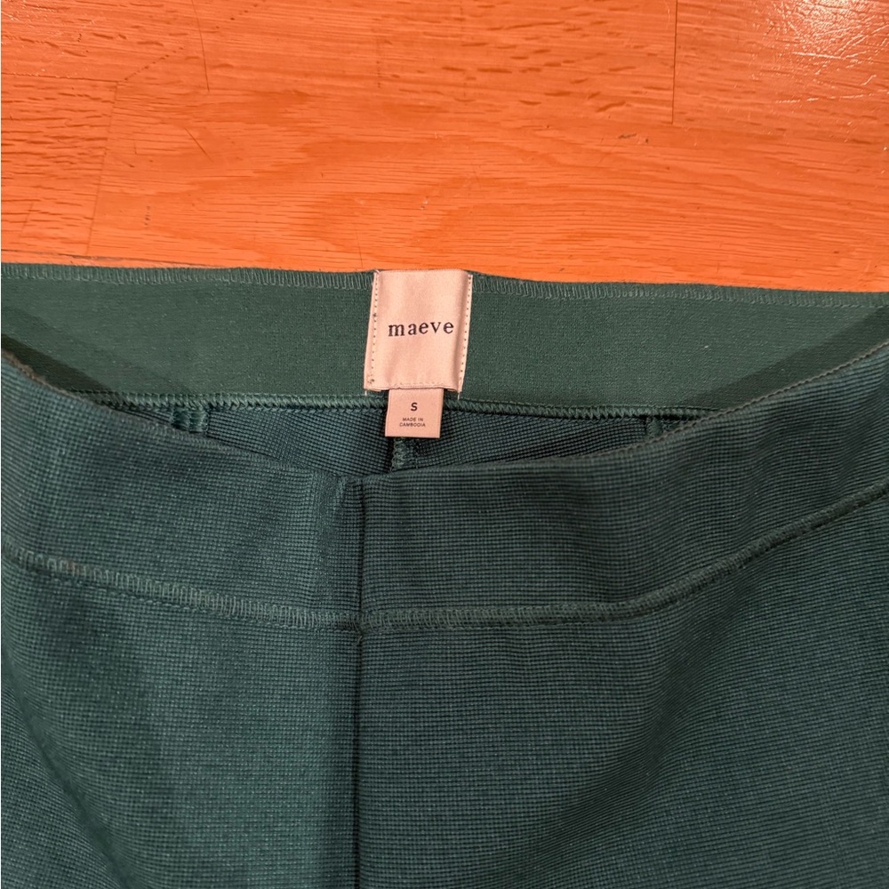 Maeve- Margot flare kick, pull on Dark Green Flare Pants - Picture 2 of 3